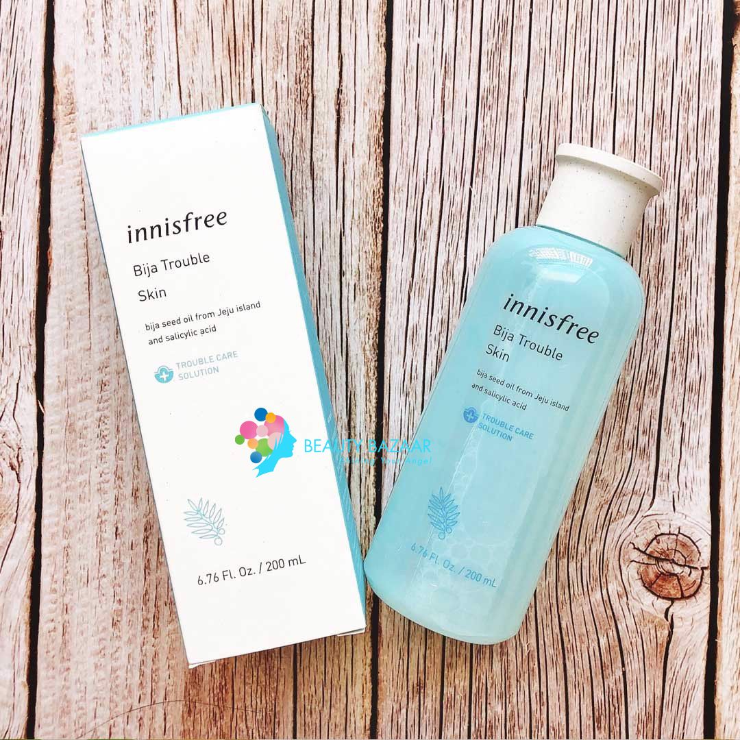 Nước hoa hồng cấp ẩm dành cho da mụn Innisfree Bija Trouble Skin 200ml