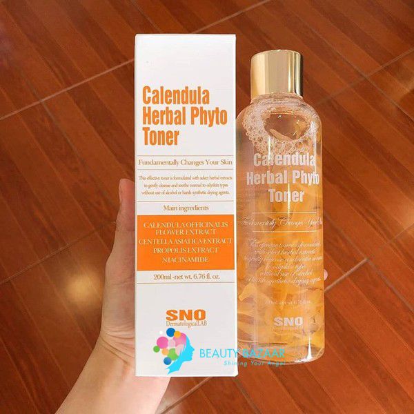 Nước Hoa Hồng Chiết Xuất Hoa Cúc Tươi SNO Calendula Herbal Phyto Toner 200ml