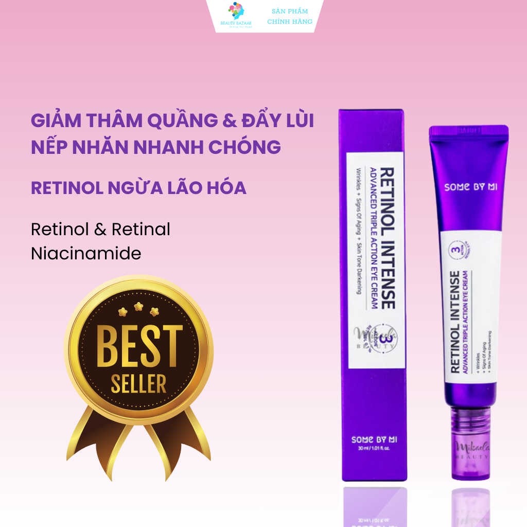 Kem dưỡng mắt giảm thâm Some By Mi Retinol Intense Advanced Triple Action Eye Cream - Hàn Quốc 30ml