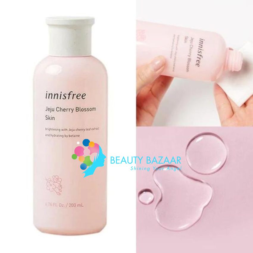 Nước Hoa Hồng Dưỡng ẩm Innisfree Jeju Cherry Blossom Skin 200ml