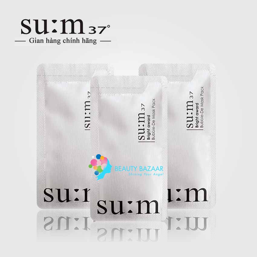 Sample Mặt Nạ Sủi Bọt Thải Độc Su:m37 Bright Award Bubble-De Mask Pack (Trắng/ Đen)