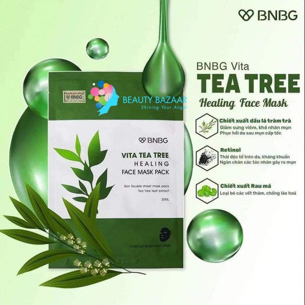 Mặt Nạ Tràm Trà Trị Mụn BNBG Vita Tea Tree Healing Face Mask Pack 30ml