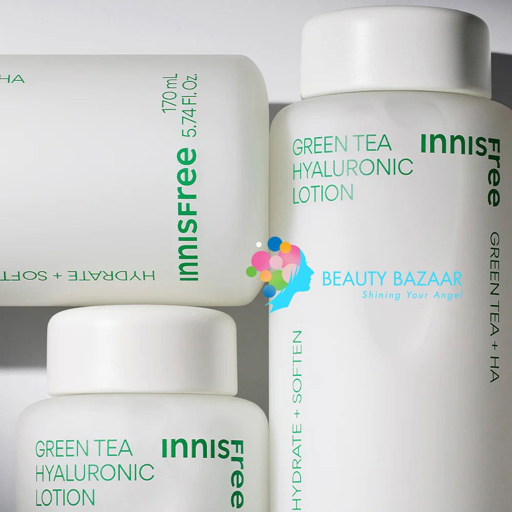 (New 2023) Sữa Dưỡng Trà Xanh Phục hồi da Innisfree Green Tea Hyaluronic Lotion 170ml