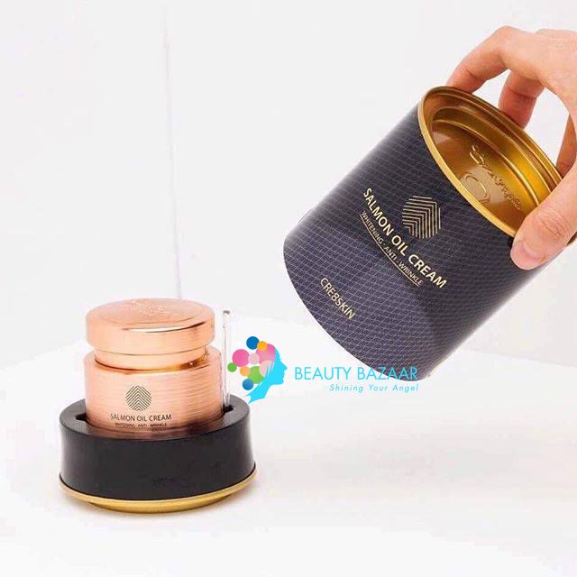 Kem Dưỡng Trắng Sáng Ngăn Ngừa Lão Hóa Chiết Xuất Dầu Cá Hồi Cre8skin Salmon Oil Cream 80g