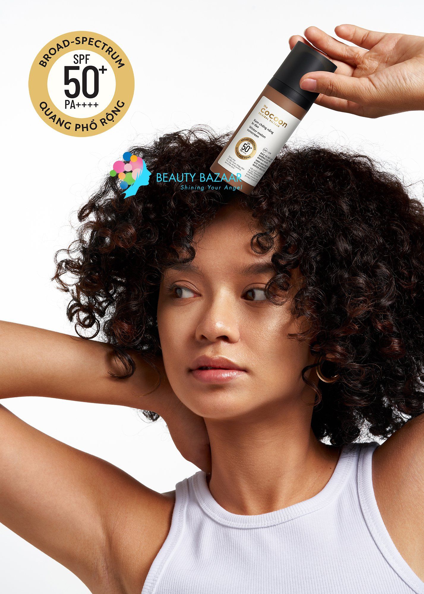 Kem Chống Nắng Bí Đao Quang Phổ Rộng Cocoon Winter Melon Sunscreen SPF 50 + PA ++++ 50ml