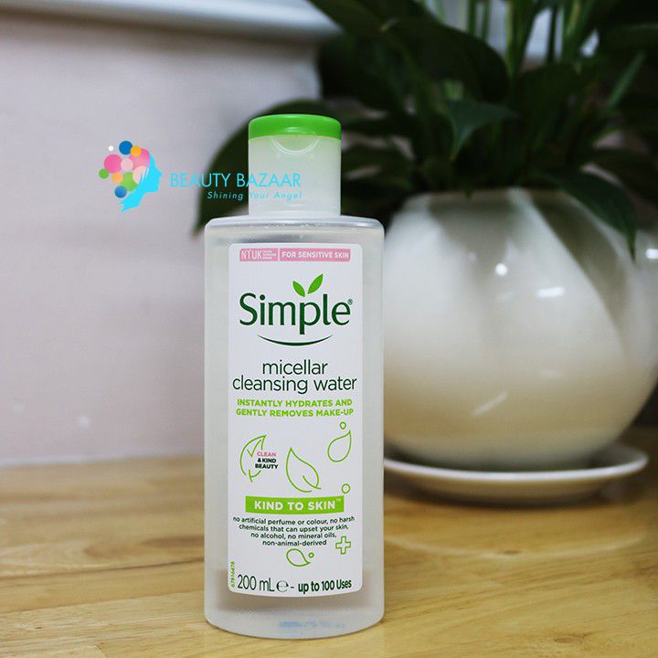 Nước Tẩy Trang Sạch Sâu Trang Điểm Simple Micellar Cleansing Water 200ml