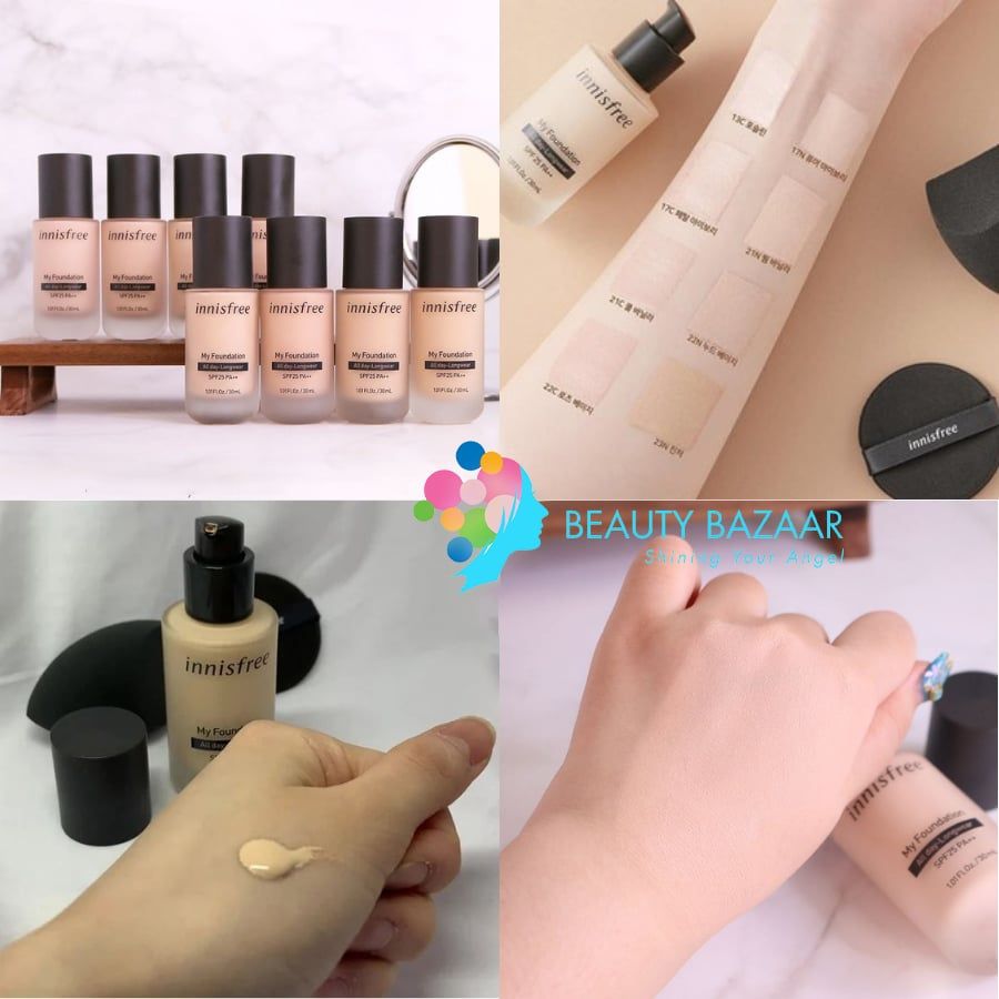 Kem nền kiềm dầu Innisfree My Foundation All day Longwear SPF 25 PA++ 30ml