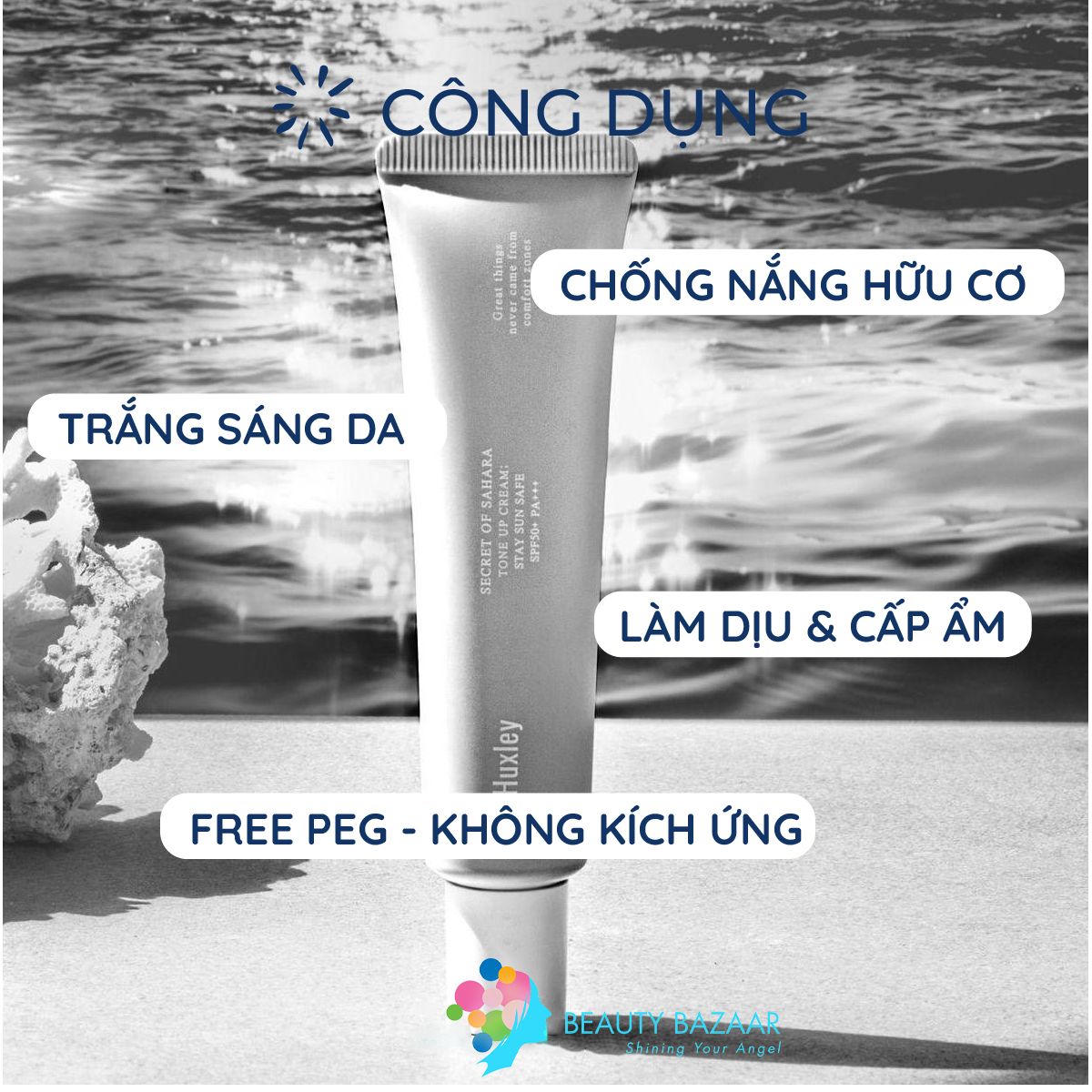 Combo Kem Chống Nắng Dưỡng Ẩm & Nâng Tông Stay Sun Safe SPF50+ PA+++ - HLCB1