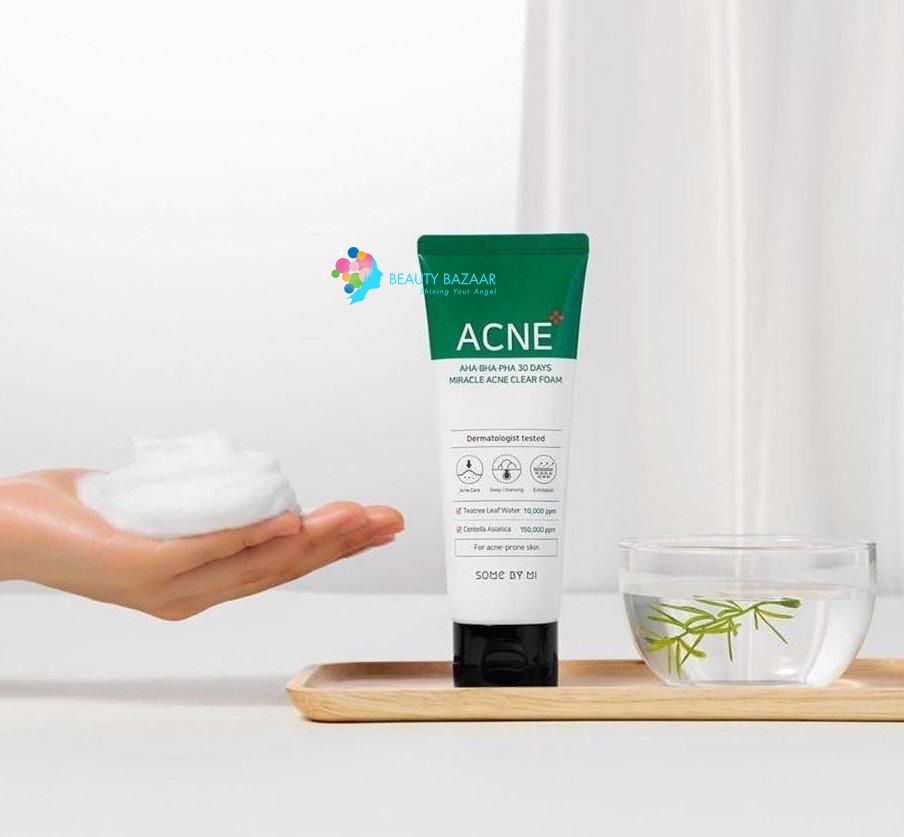 Sữa Rửa Mặt Trị Mụn 30 ngày Some By Mi AHA.BHA.PHA 30 Days Miracle Acne Clear Foam 100ml
