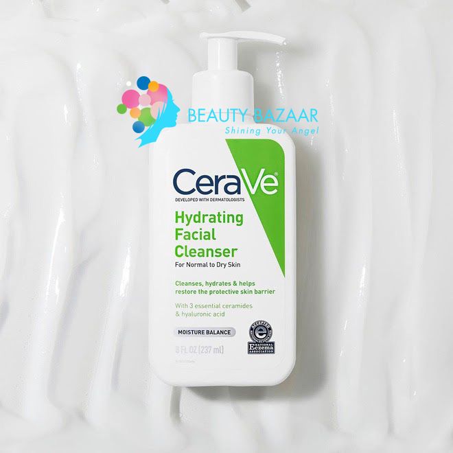 Sữa Rửa Mặt Sạch Sâu Dành Cho Da Khô CeraVe Hydrating Facial Cleanser (bản Pháp) 236ml