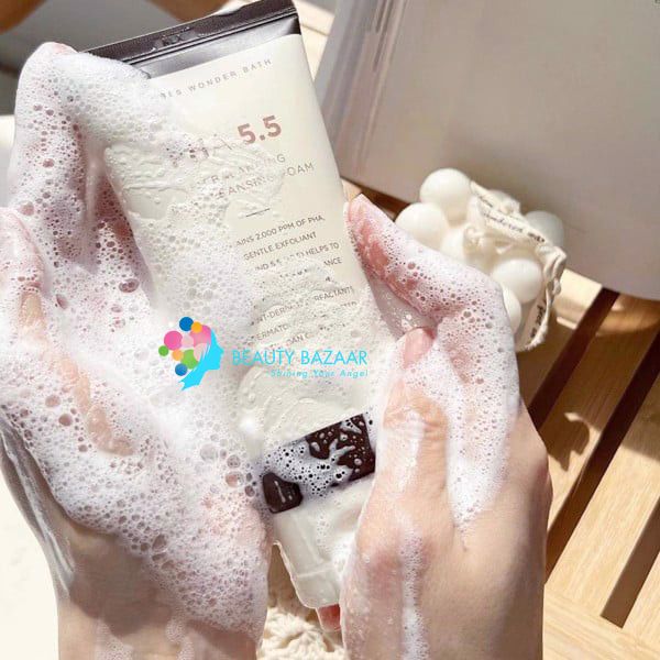 Sữa rửa mặt tạo bọt Byvibes Wonder Bath PHA 5.5 PH Balancing PHA Cleansing Foam 130ml