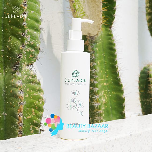Sữa Rửa Mặt Sạch Sâu Ngừa Mụn Thâm Derladie Natural Witch Hazel Cleansing Gel 200ml