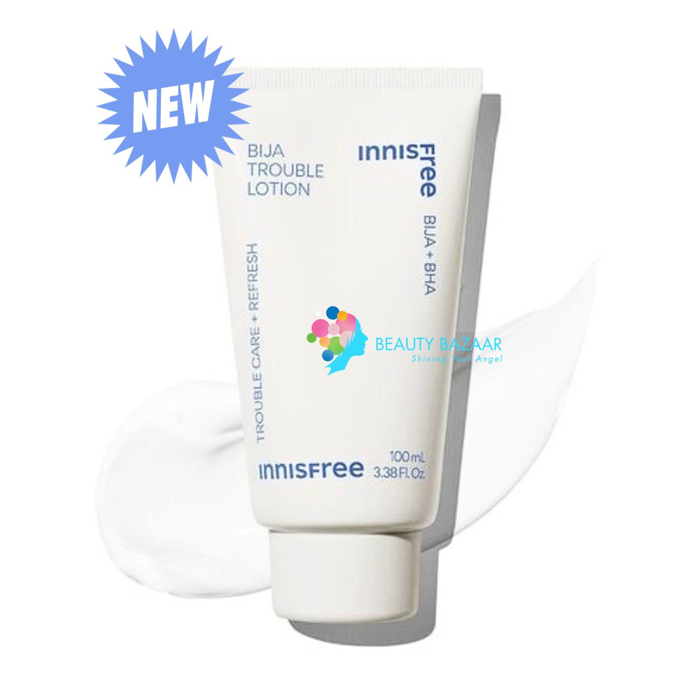 Sữa Dưỡng Chăm Sóc Da Mụn Innisfree Bija Trouble Care + Refresh Lotion 100ml (Mẫu mới)