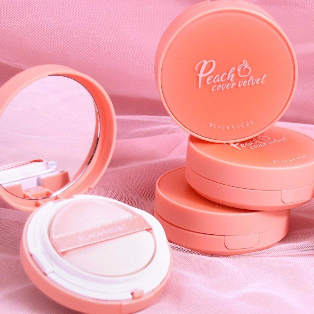 Phấn Nước Che Phủ Tốt Black Rouge Peach Cover Velvet Cushion SPF 50+ / PA++++