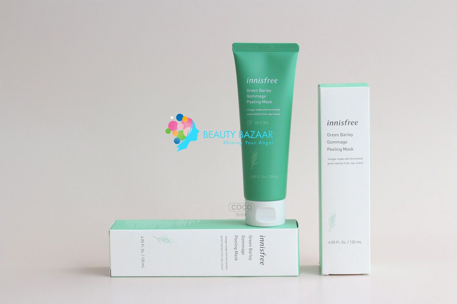 Mặt Nạ Tẩy Tế Bào Chết Sáng Da Mặt Innisfree Green Barley Gommage Peeling Mask 120ml