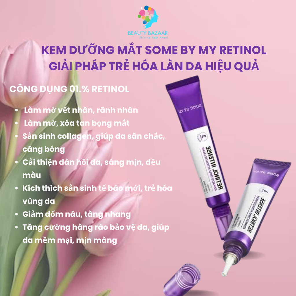 Kem dưỡng mắt giảm thâm Some By Mi Retinol Intense Advanced Triple Action Eye Cream - Hàn Quốc 30ml