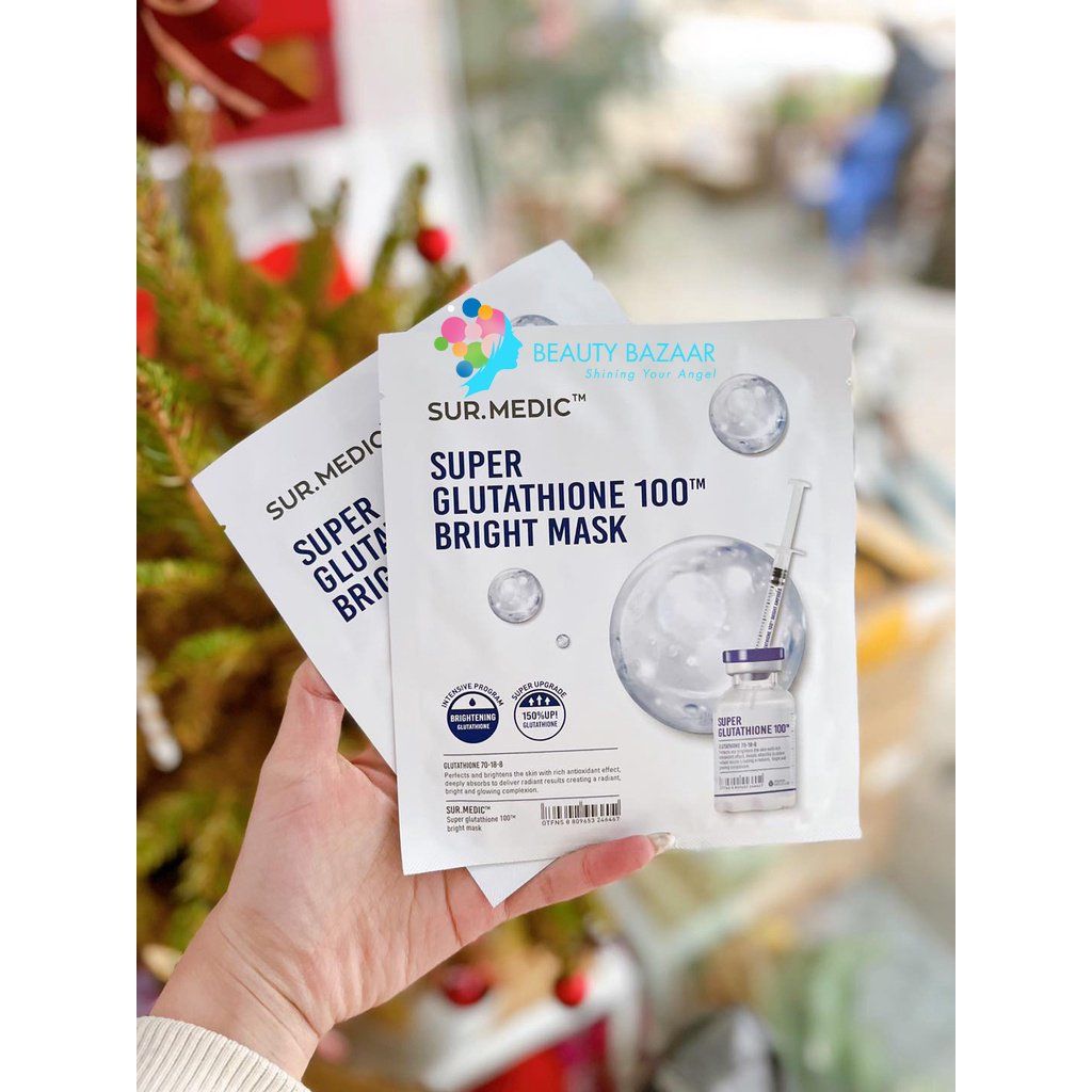 Mặt Nạ Dưỡng Trắng Da Chuyên Sâu Sur. Medic Super Glutathione 100 Bright Mask 30ml