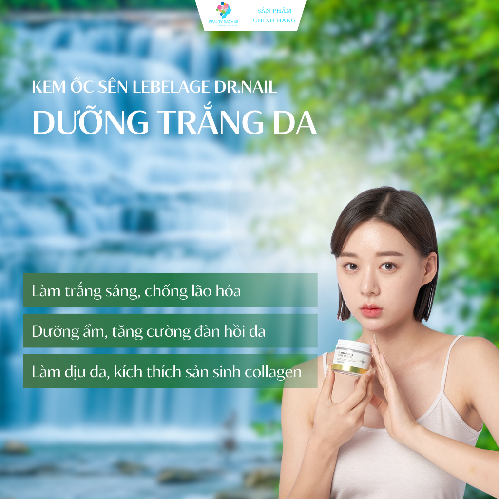 Kem Lebelage Dr. Cure Cream Phục Hồi Dưỡng Ẩm Ngừa Mụn Trắng Da Tái Tạo Da Trẻ Hoá Da 70ml