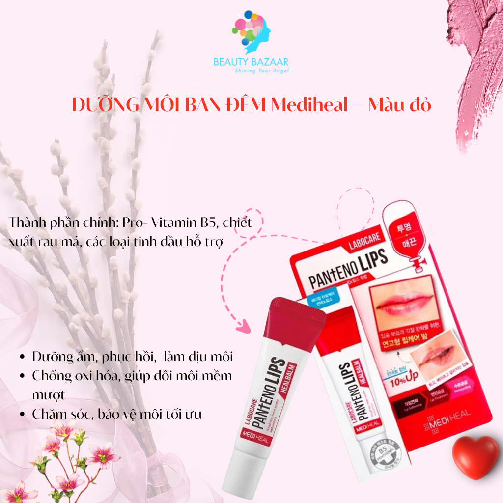Son dưỡng ẩm, làm hồng môi Mediheal Labocare Pantenolips Healssence 10ml