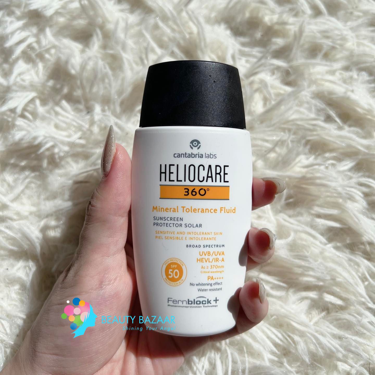Kem Chống Nắng Dành cho Da Nhạy Cảm Heliocare 360 Mineral Tolerance Fluid SPF 50 PA++++ 50ml