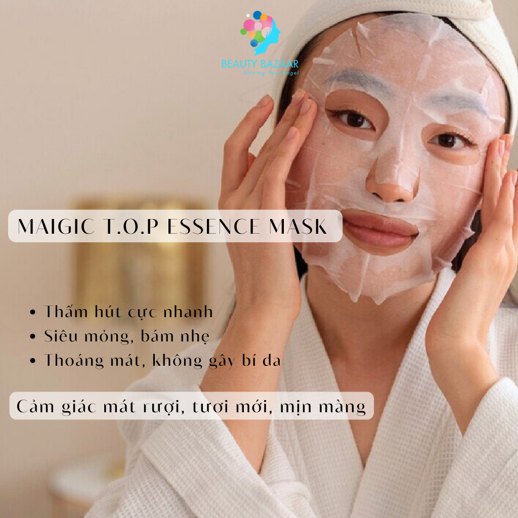 Mặt nạ giấy dưỡng ẩm, trắng da, phục hồi da Maigic T.O.P Essence Mask - Hàn Quốc