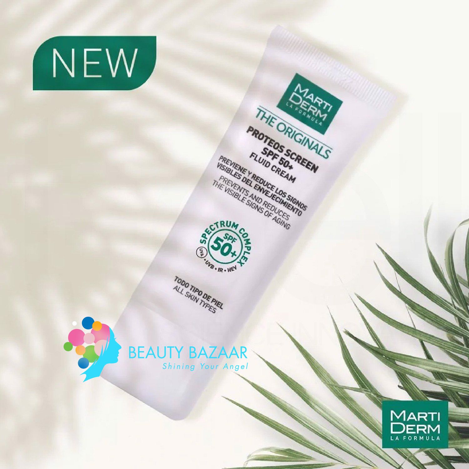 Kem Chống Nắng Phổ Rộng Ngừa Lão Hóa MartiDerm The Originals Proteos Screen SPF50+ Fluid Cream 40ml
