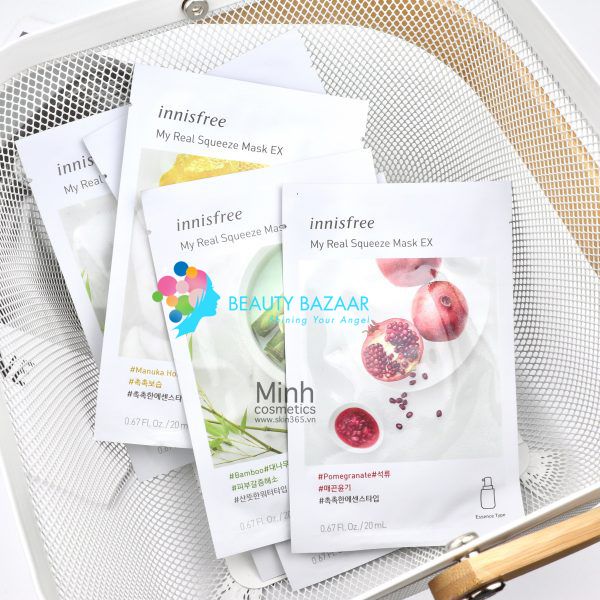 Mặt nạ giấy cung cấp dưỡng chất Innisfree My Real Squeeze Mask EX20ml