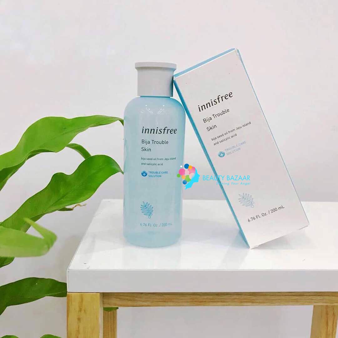 Nước hoa hồng cấp ẩm dành cho da mụn Innisfree Bija Trouble Skin 200ml