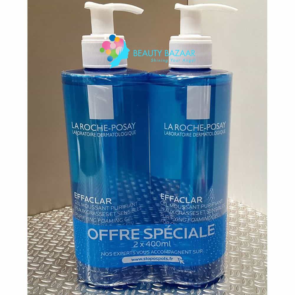 Sữa Rửa Mặt Dạng Gel Cho Da Dầu Mụn La Roche-Posay Effaclar Gel Moussant 400ml