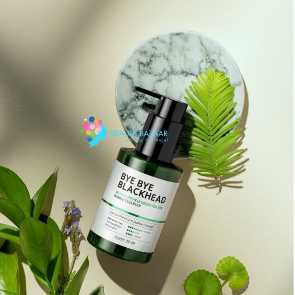 Sữa Rửa Mặt Thải Độc Trị Mụn Đầu Đen Some By Mi Bye Bye Blackhead 30 days Miracle Green Tea Tox Bubble Cleanser 120ml