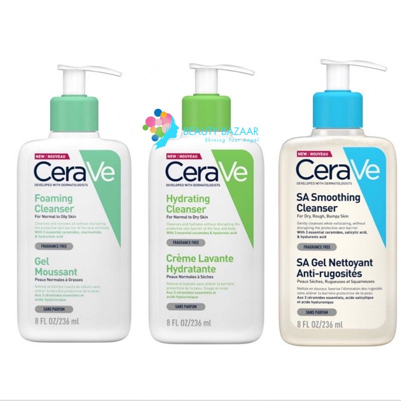 Sữa Rửa Mặt Sạch Sâu Dành Cho Da Khô CeraVe Hydrating Facial Cleanser (bản Pháp) 236ml