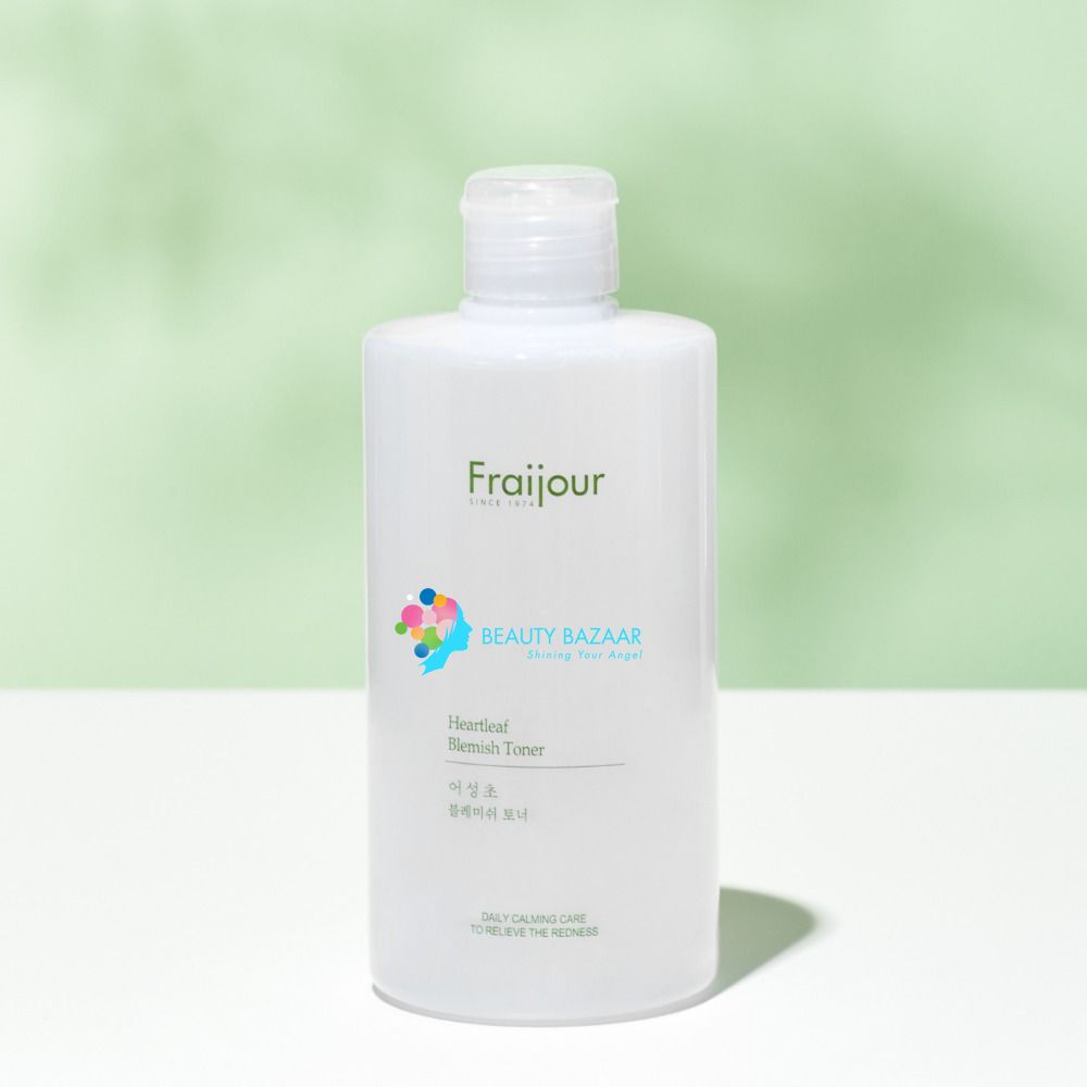 Nước Hoa Hồng Cấp ẩm Da Mụn, Nhạy Cảm Fraijour Heartleaf Blemish Toner 550ml (Trắng)