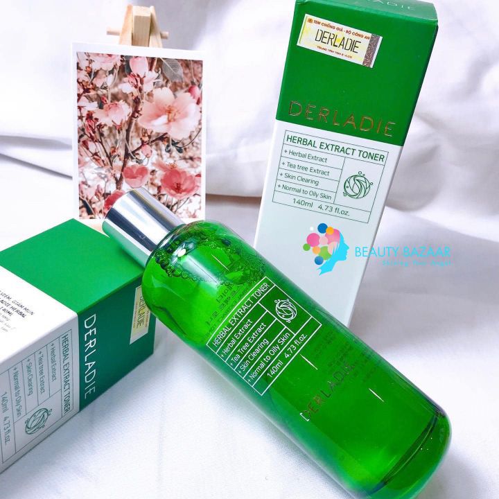 (SALE LỖ) Nước Hoa Hồng Trị Mụn Derladie Herbal Extract Toner 140ml