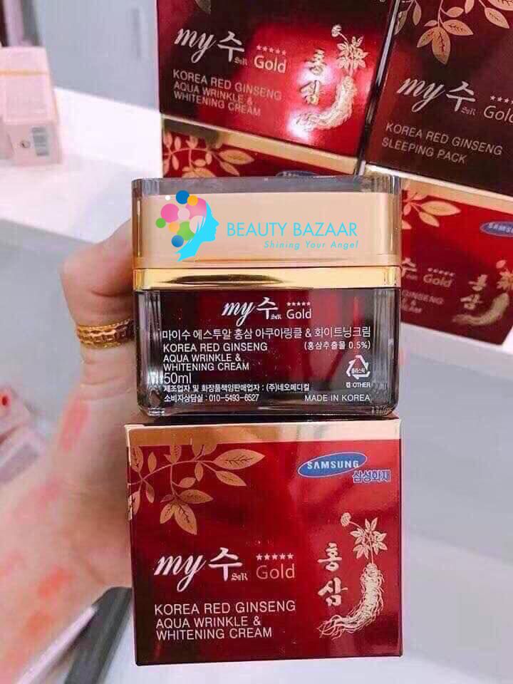 Kem Dưỡng Nhân Sâm My Gold Korea Red Ginseng White Cream 50ml