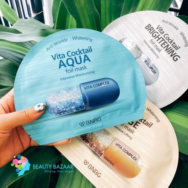 Mặt Nạ Dưỡng Trắng Cấp Nước Chuyên Sâu BNBG Vita Cocktail Foil Mask 30ml