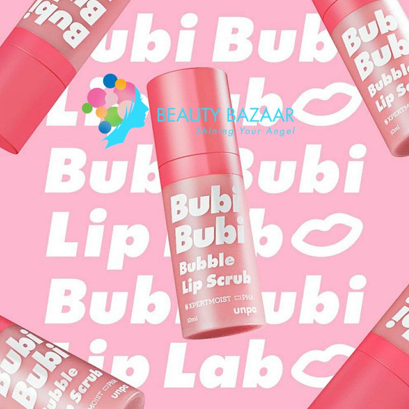 (Mẫu 2021) Tẩy tế bào chết sủi bọt dành cho môi Unpa Bubi Bubi Bubble Lip Scrub 10ml