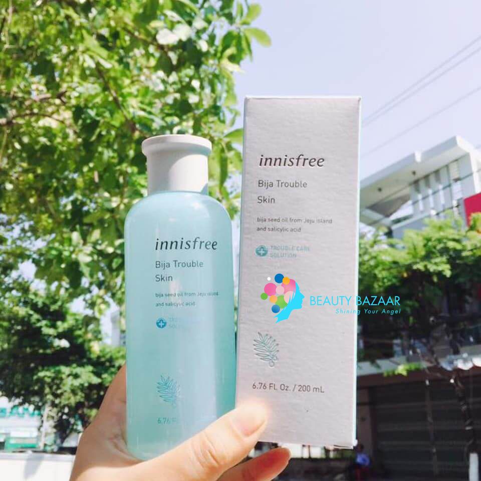 Nước hoa hồng cấp ẩm dành cho da mụn Innisfree Bija Trouble Skin 200ml