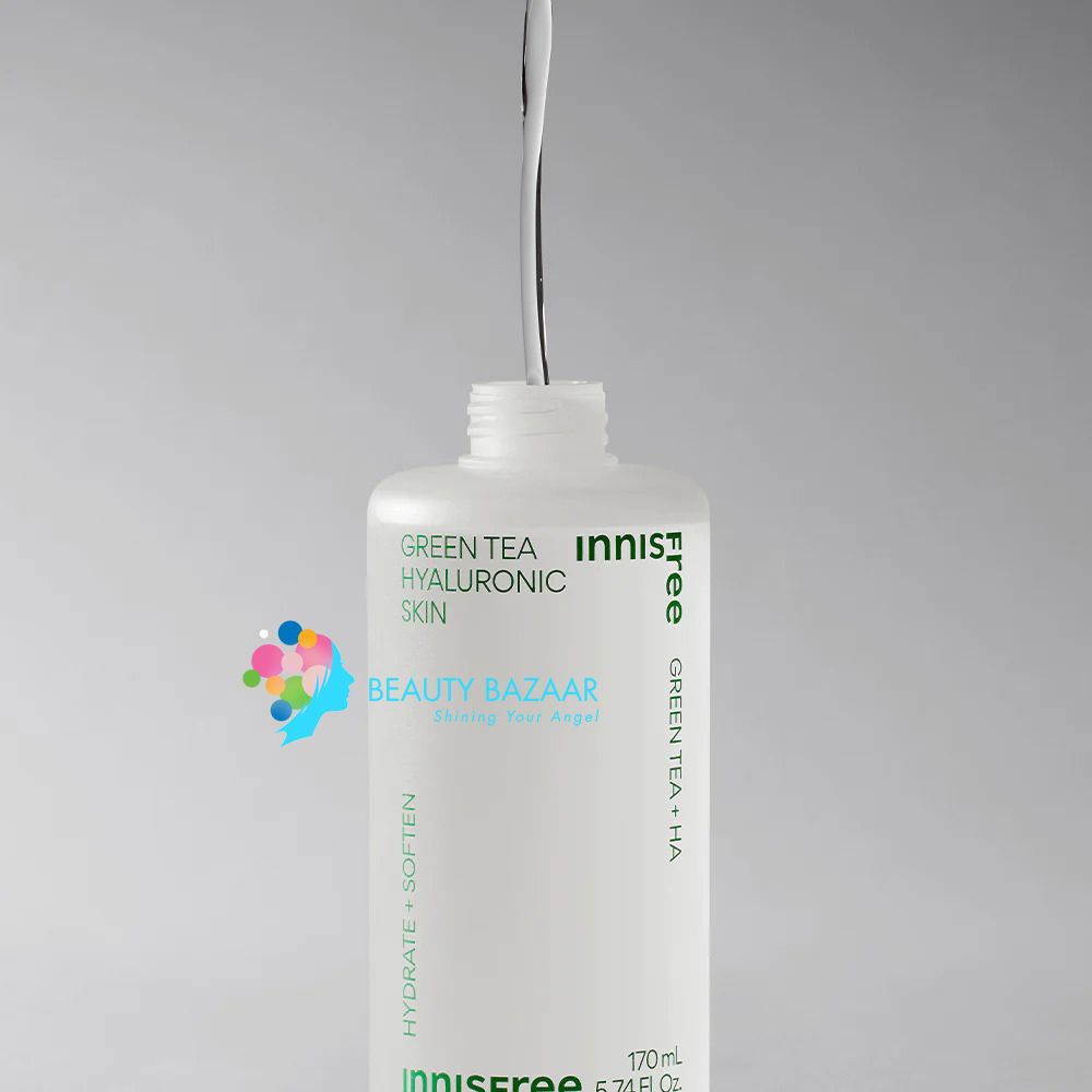 (MẪU 2023) Nước Hoa Hồng Cấp ẩm, Phục hồi da Innisfree Green Tea Hyaluronic Skin 170ml