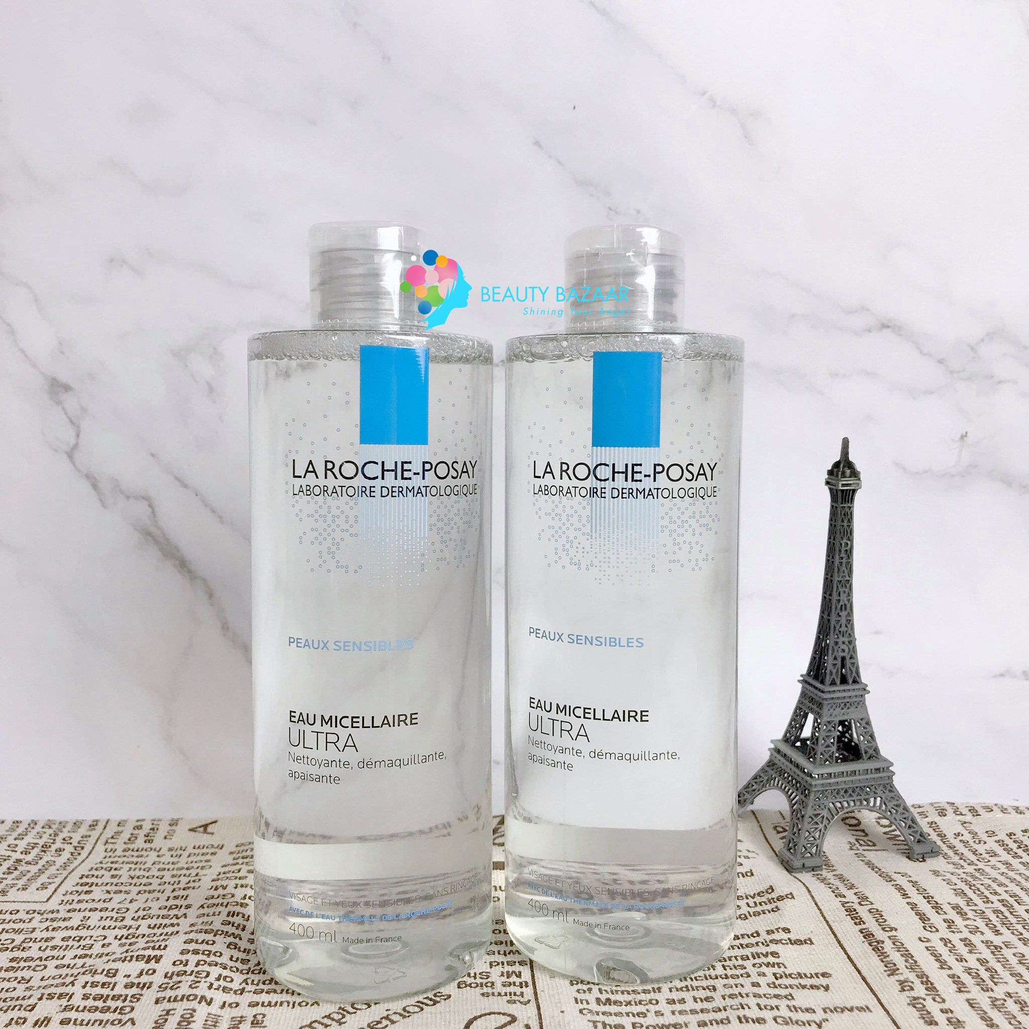 Nước Tẩy Trang Sạch Sâu La Roche-Posay Micellar Water - Peaux Reactive Skin 400ml (Xanh biển)