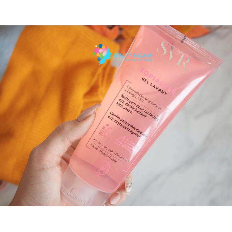 Sữa Rửa Mặt Dạng Gel Không Chứa Xà Phòng Cho Da Khô SVR Topialyse Gel Lavant 200ml