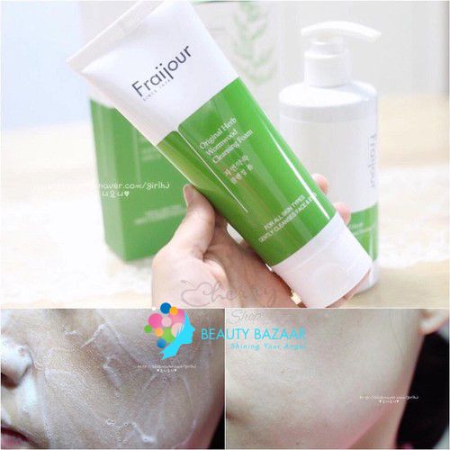 Sữa rửa mặt thảo mộc Fraijour Original Herb Wormwood Cleansing Foam 150ml