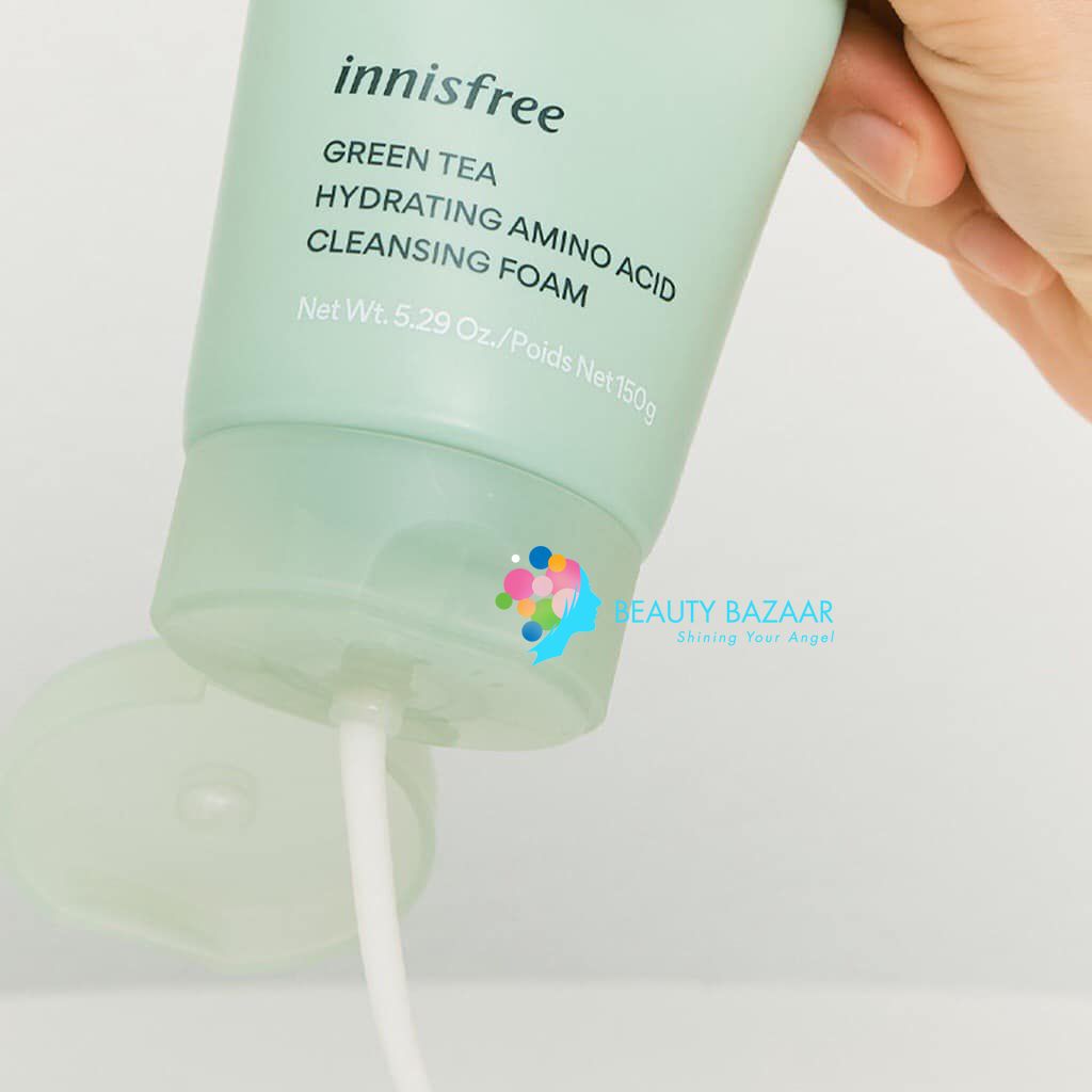 Sữa Rửa Mặt Trà Xanh Sạch Sâu Da Innisfree Green Tea Hydrating Amino Acid Cleansing Foam 150g