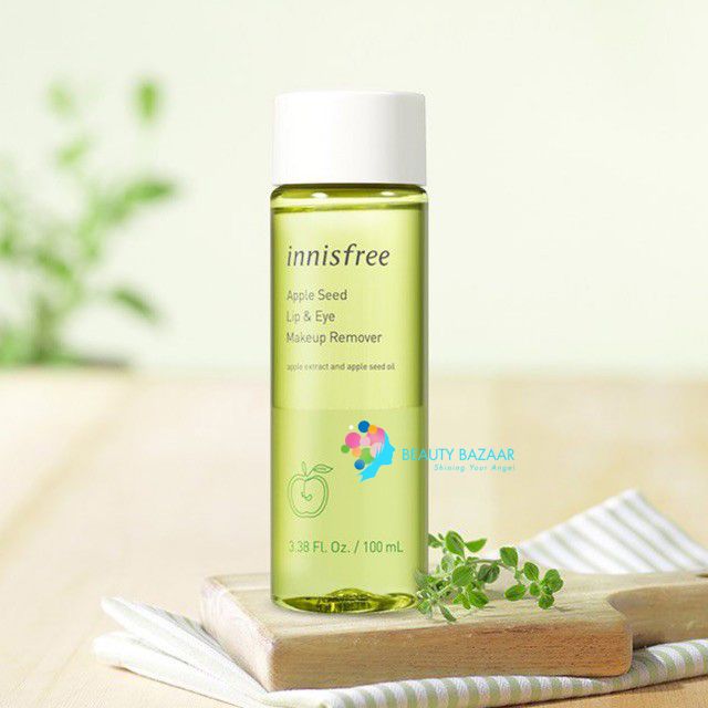 Tẩy trang mắt môi chiết xuất hạt táo xanh Innisfree Apple Seed Lip & Eye Makeup Remover 100ml