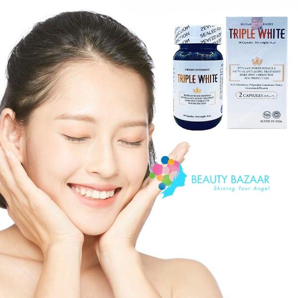 Viên Uống Trị Nám Triple White Chống Nắng Trắng Da Glutathione 1200 mg (50 viên)