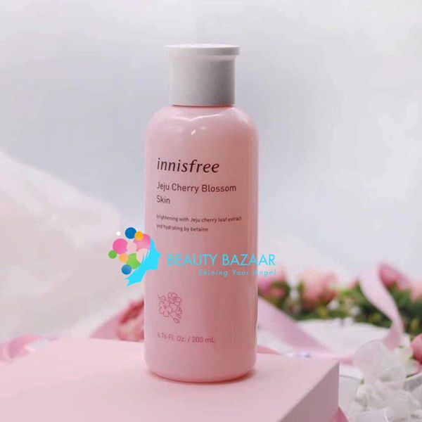 Nước Hoa Hồng Dưỡng ẩm Innisfree Jeju Cherry Blossom Skin 200ml