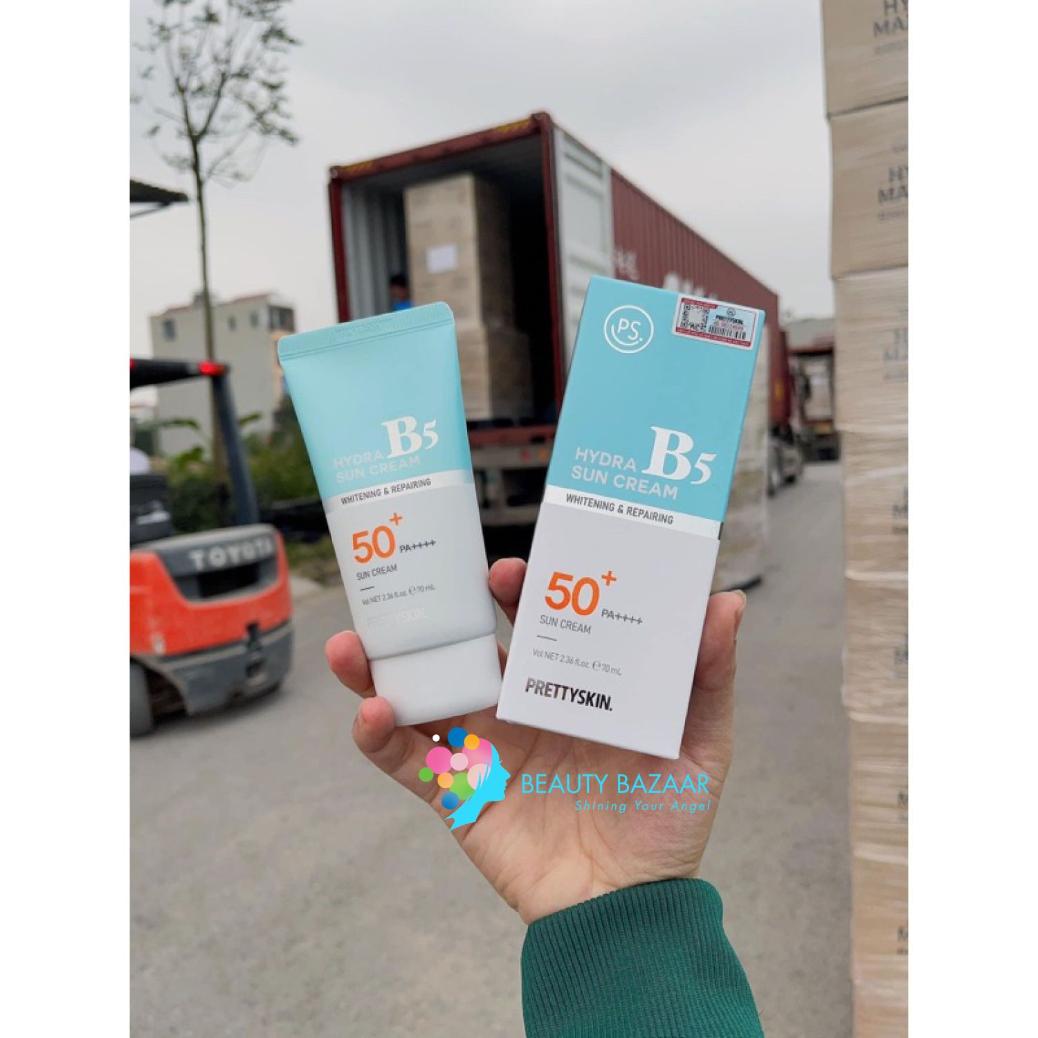 Kem Chống Nắng Phổ Rộng Phục Hồi Dưỡng Trắng PrettySkin Hydra B5 Sun Cream SPF50+ PA++++ 70ml