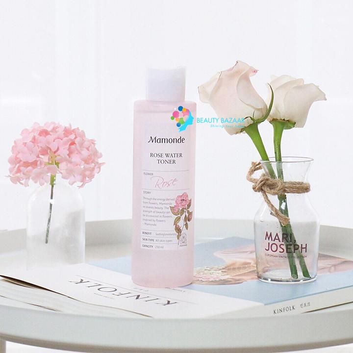 Nước Hoa Hồng Cấp ẩm, Dưỡng Trắng Mamonde Rose Water Toner 250ml