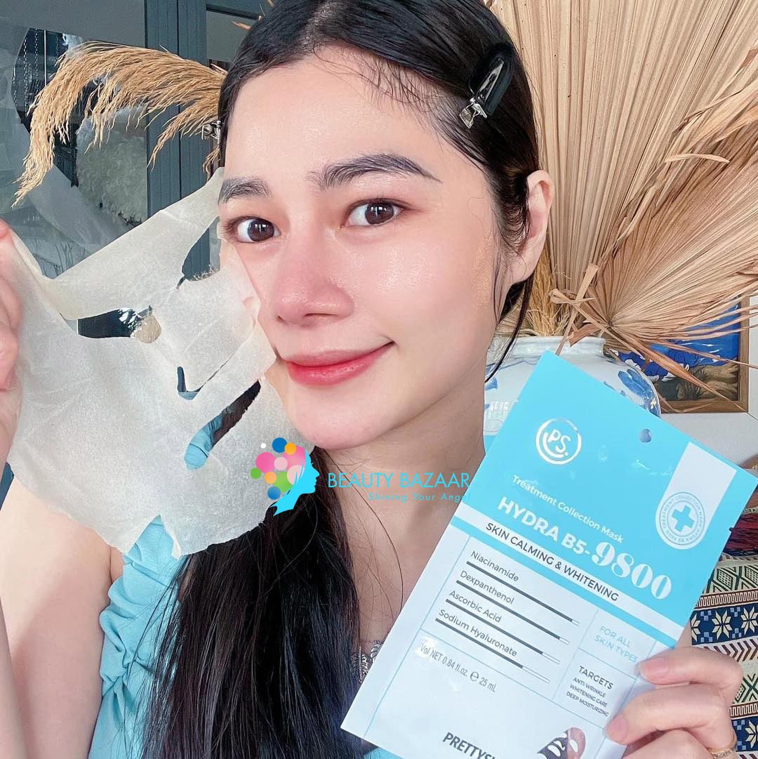 Mặt Nạ Giấy Phục Hồi, Dưỡng Trắng PrettySkin Treatment Collection Mask Hydra B5-9800 25ml (1 miếng)
