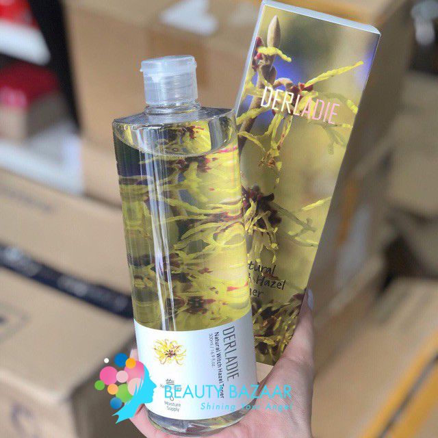 Nước hoa hồng chiết xuất cây phỉ Derladie Natural Witch Hazel Toner 500ml