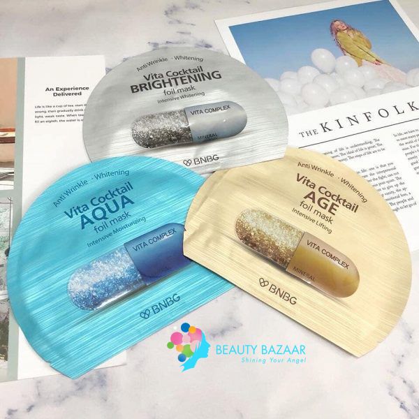 Mặt Nạ Dưỡng Trắng Cấp Nước Chuyên Sâu BNBG Vita Cocktail Foil Mask 30ml